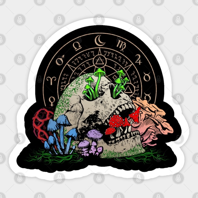 Alchemy Shrooms Sticker by RavenWake